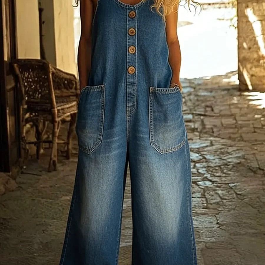 Graça - Vintage gewaschenes Denim-Overall