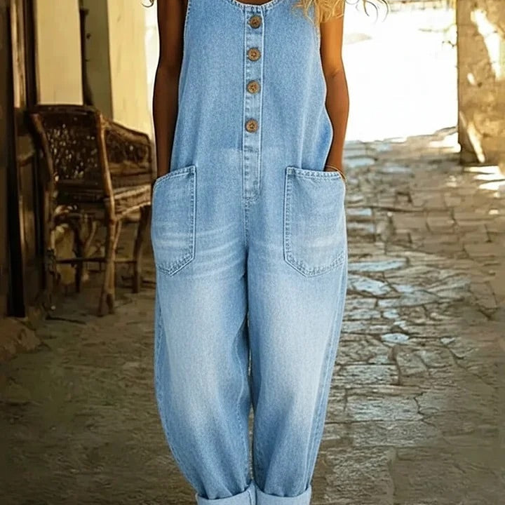 Graça - Vintage gewaschenes Denim-Overall