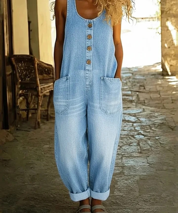 Graça - Vintage gewaschenes Denim-Overall