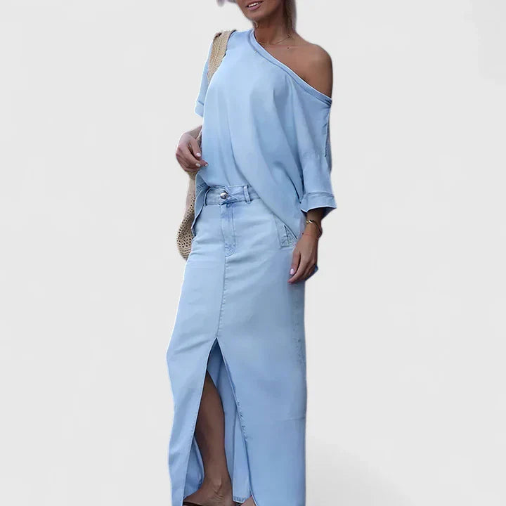 Stella | Elegantes Maxi-Rock-Set