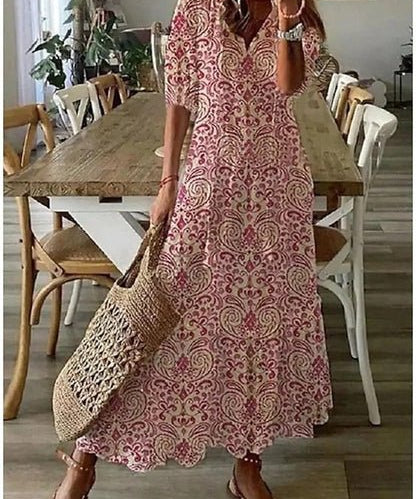 Niamh | Müheloser Boho-Stil Midi-Kleid