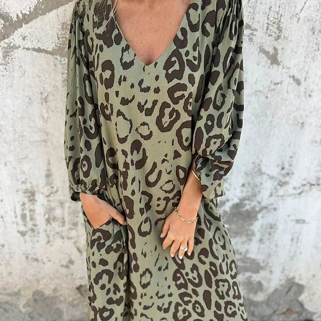 Aoibheann | Leopard Maxi Kleid